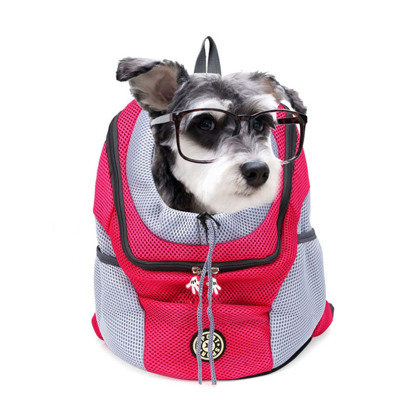Mesh Pet Travel Backpack – Double Shoulder Portable Dog & Cat Carrier Bag