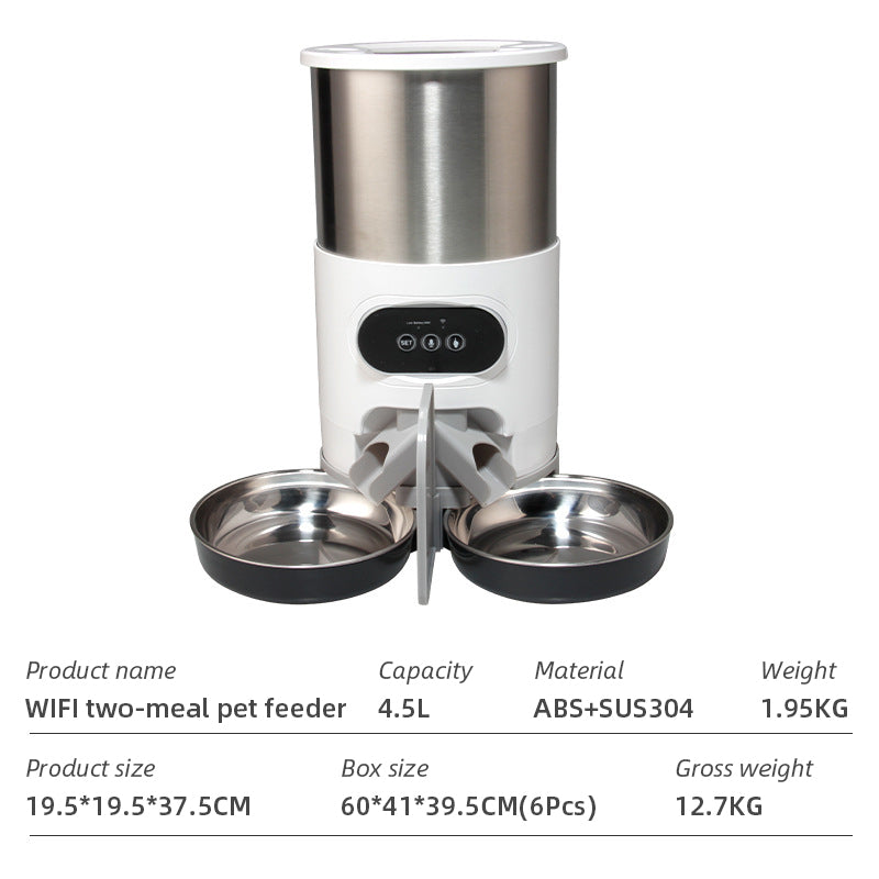 WiFi Smart Automatic Pet Feeder – App-Controlled Dog & Cat Food Dispenser