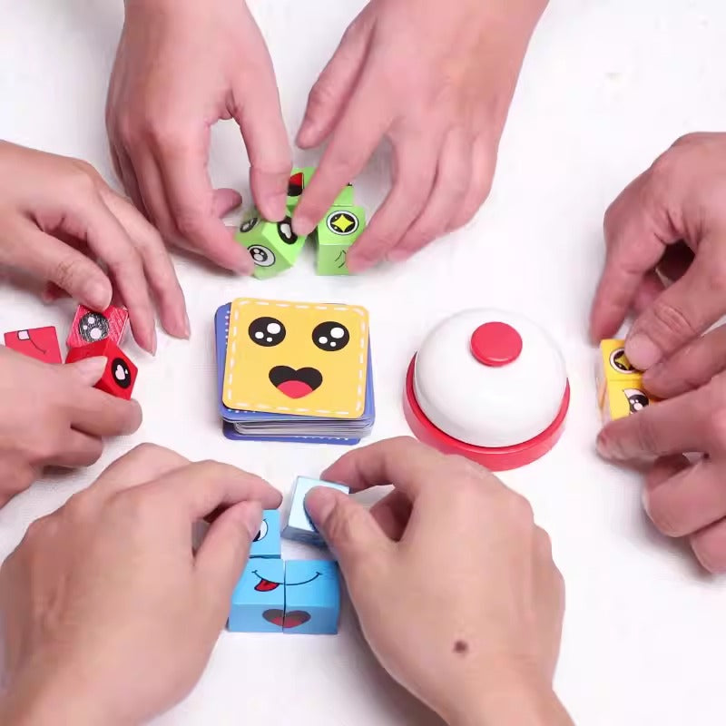 Children's fun logical thinking training, face changing, puzzle, parent-child interactive tabletop game toys