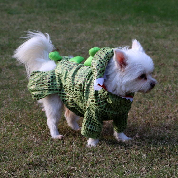 Halloween Crocodile Dog Costume – Funny Transforming Pet Clothes