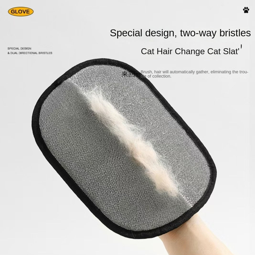 Anti-Static Pet Hair Removal Glove – Bidirectional Grooming Brush for Cats & Dogs