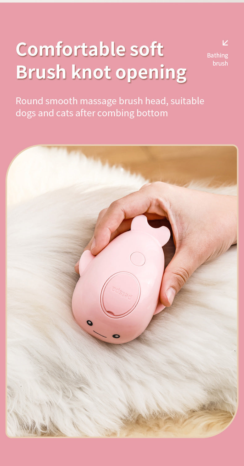 3-in-1 Steam Pet Brush – Rechargeable Cat Grooming Spray Comb