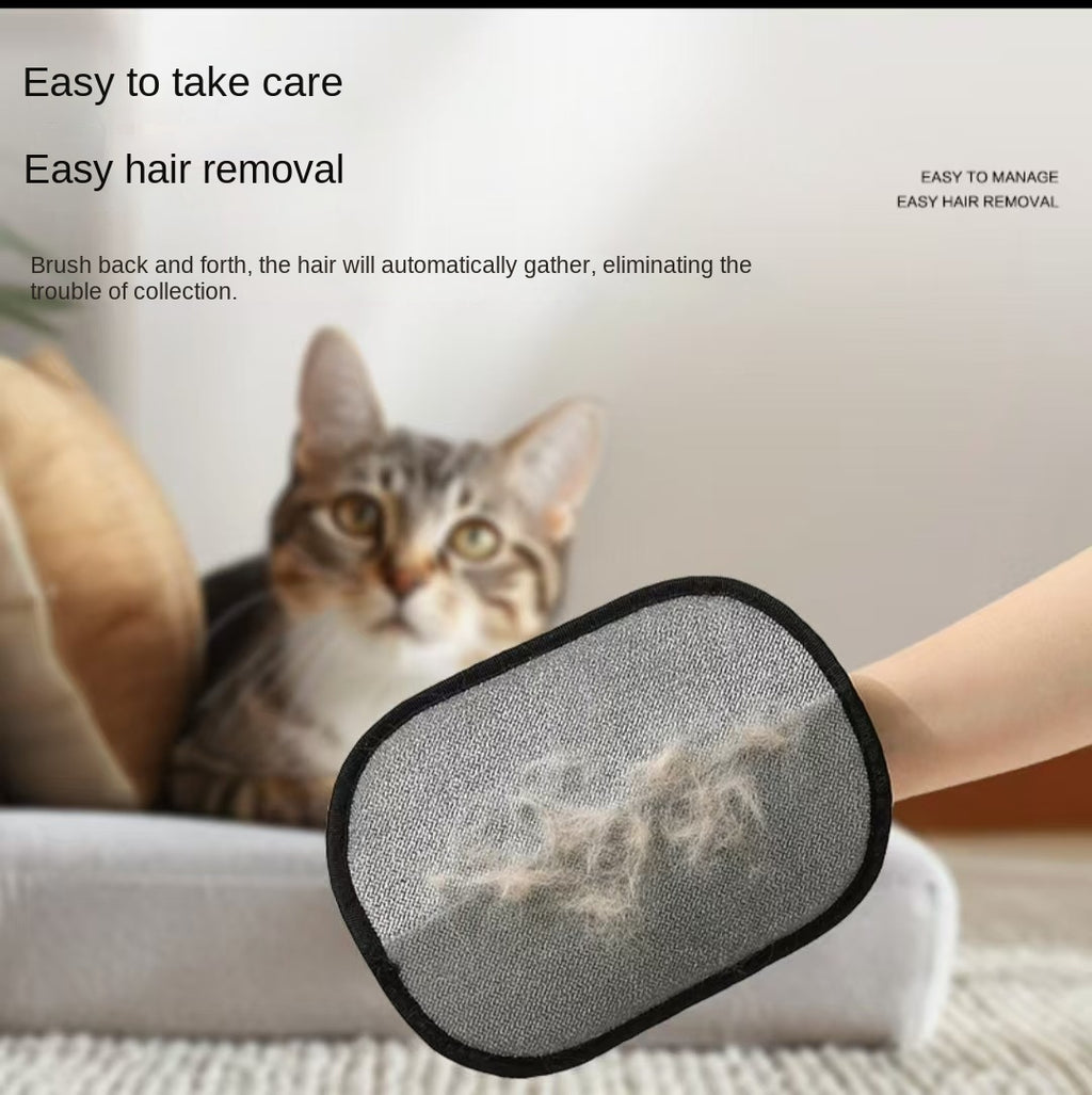 Anti-Static Pet Hair Removal Glove – Bidirectional Grooming Brush for Cats & Dogs