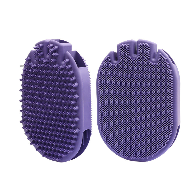 Pet Grooming Massage Glove – Hair Removal Bath Brush for Cats & Dogs