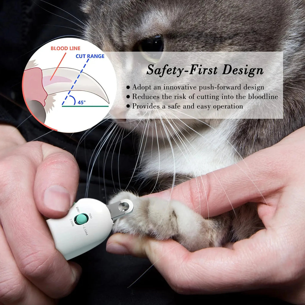 Adjustable Safety Cat Nail Clipper – Professional Over-Cut Prevention Grooming Tool