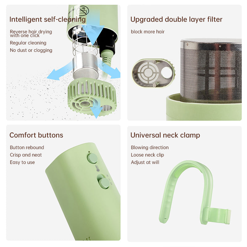 High Power Quiet Pet Hair Dryer – Fast Drying Dog Grooming Dryer