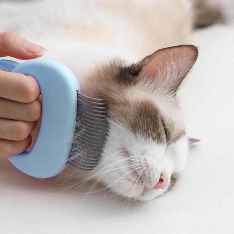 Pet Massager & Deshedding Shell Comb – Grooming Tool for Dogs & Cats