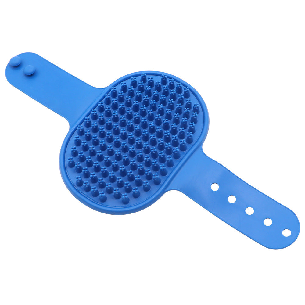 Silicone Pet Bath Brush – Soft Rubber Dog & Cat Grooming Massage Comb