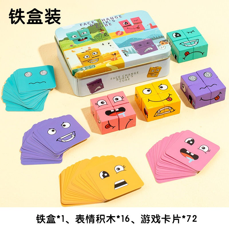 Children's fun logical thinking training, face changing, puzzle, parent-child interactive tabletop game toys