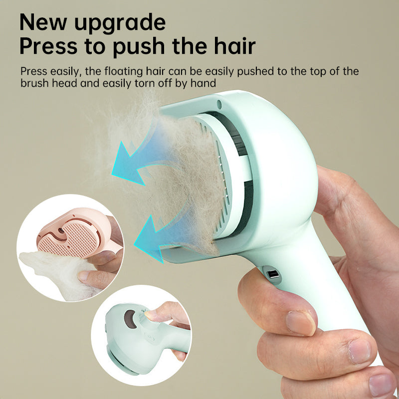 Electric Steam Pet Grooming Comb – Hair Removal & Styling Set for Dogs & Cats