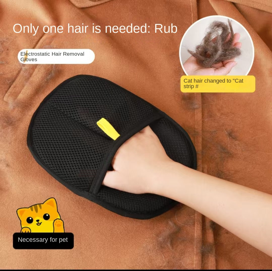 Anti-Static Pet Hair Removal Glove – Bidirectional Grooming Brush for Cats & Dogs