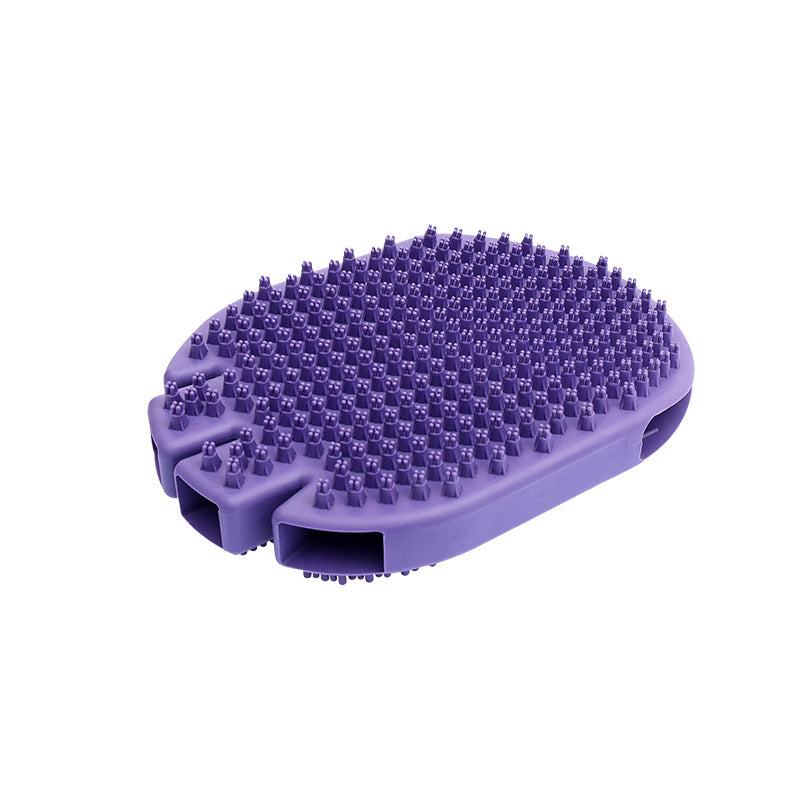 Pet Grooming Massage Glove – Hair Removal Bath Brush for Cats & Dogs