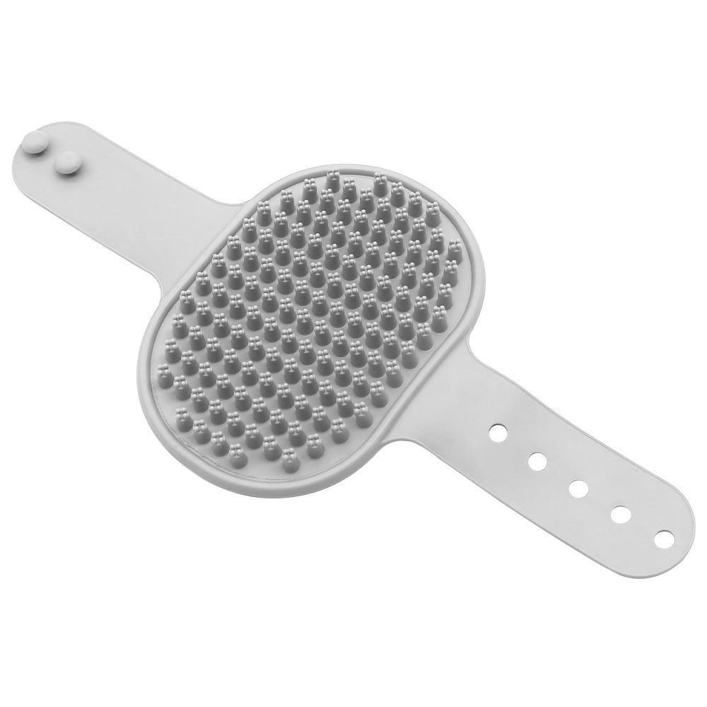Silicone Pet Bath Brush – Soft Rubber Dog & Cat Grooming Massage Comb