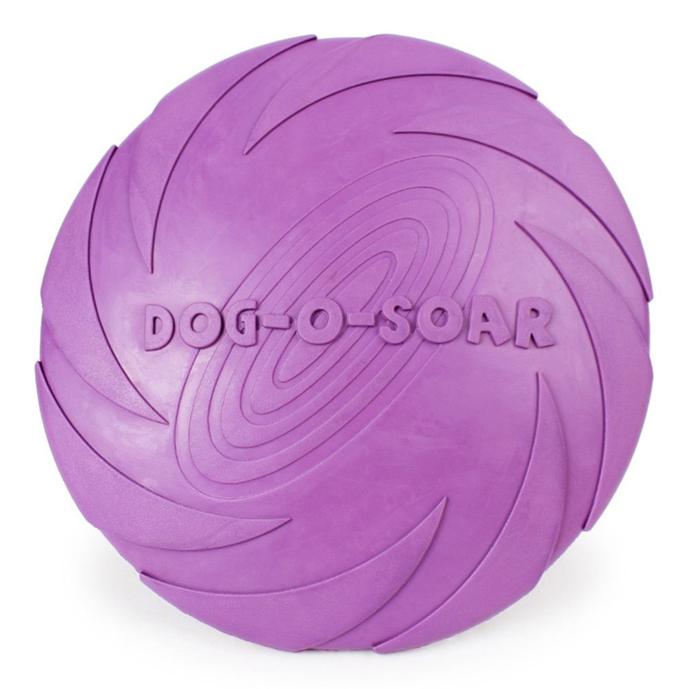 Soft Rubber Dog Flying Disc – Bite-Resistant Puppy Chew & Training Toy