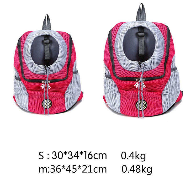 Mesh Pet Travel Backpack – Double Shoulder Portable Dog & Cat Carrier Bag