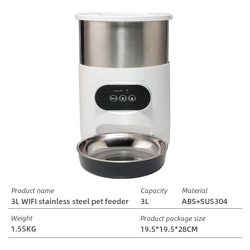 WiFi Smart Automatic Pet Feeder – App-Controlled Dog & Cat Food Dispenser