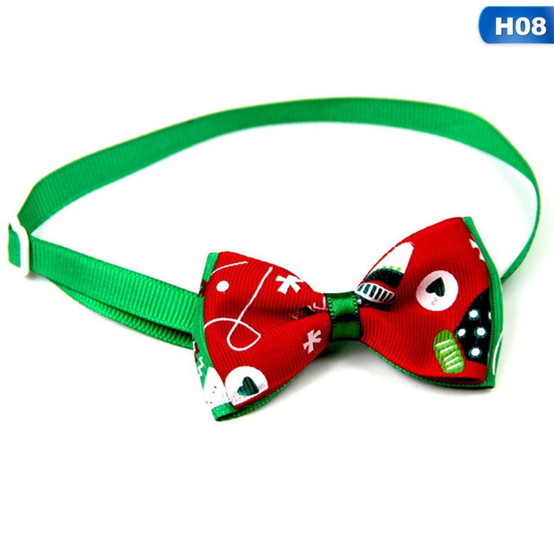 Christmas Pet Bow Tie Collar – Adjustable Holiday Neck Strap for Cats & Dogs
