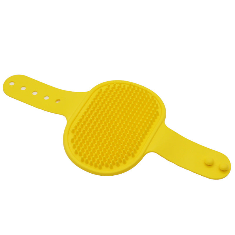 Silicone Pet Bath Brush – Soft Rubber Dog & Cat Grooming Massage Comb