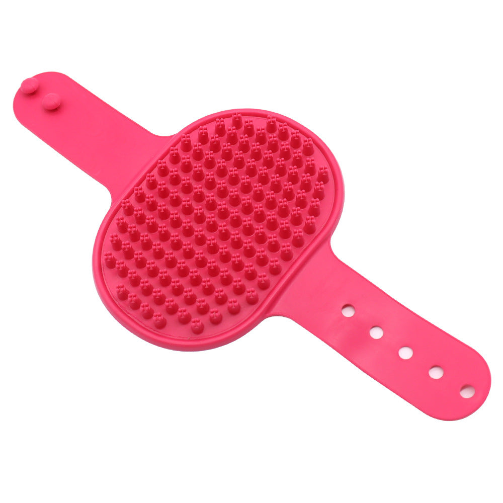 Silicone Pet Bath Brush – Soft Rubber Dog & Cat Grooming Massage Comb
