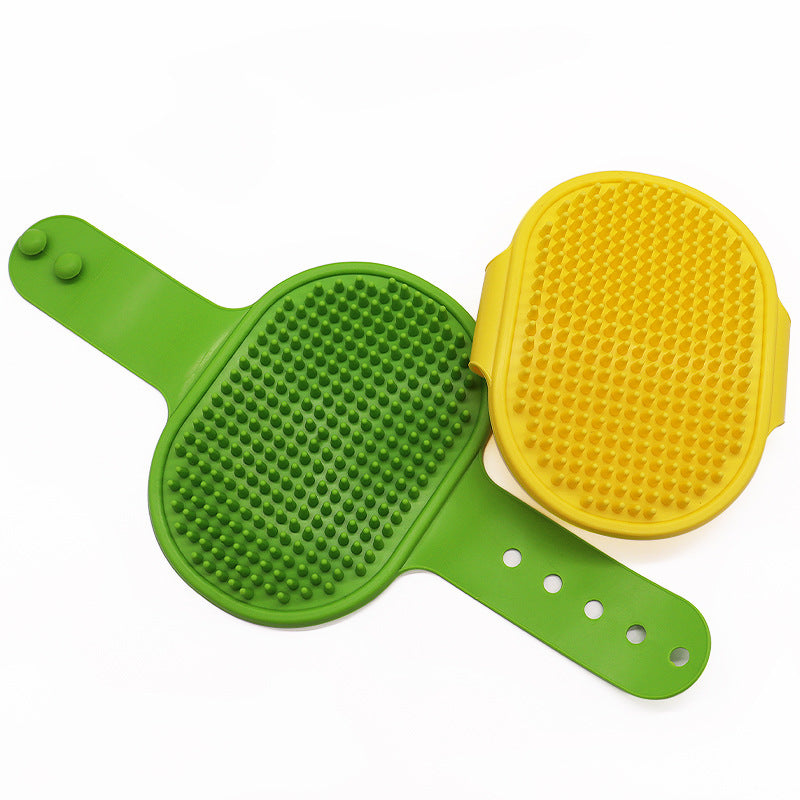 Silicone Pet Bath Brush – Soft Rubber Dog & Cat Grooming Massage Comb