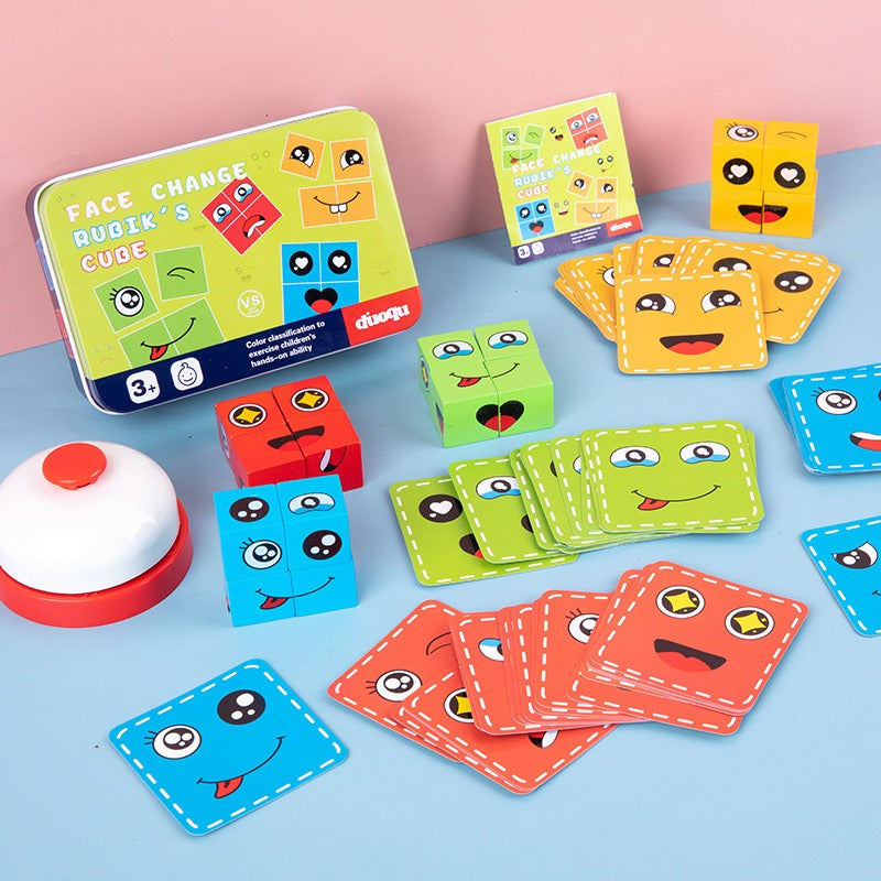 Children's fun logical thinking training, face changing, puzzle, parent-child interactive tabletop game toys