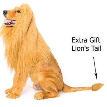 Pet Lion Wig Hat – Funny Dog Lion Mane Headgear Costume