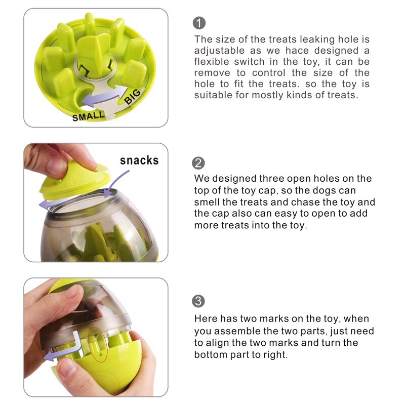 IQ Treat Ball for Dogs – Interactive Food Dispensing Puzzle Toy