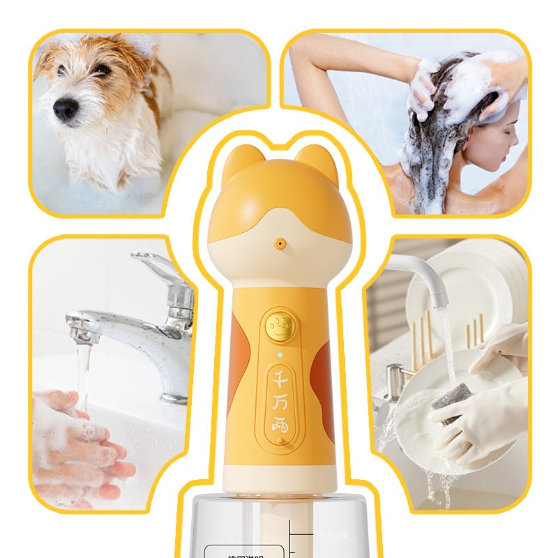 Smart Pet Bath Foam Generator – Automatic Shampoo Bubble Machine for Grooming