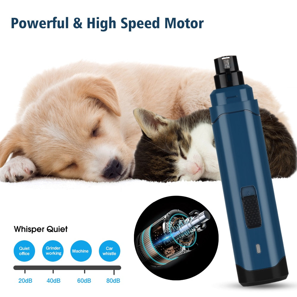 Electric Pet Nail Clipper & Grinder – Cat & Dog Claw Trimmer