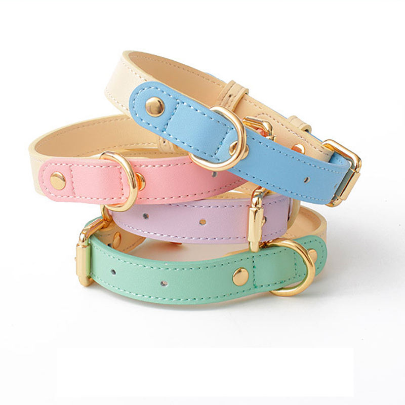 Genuine Leather Dog Collar – Durable Pet Leash for Small to Large Dogs