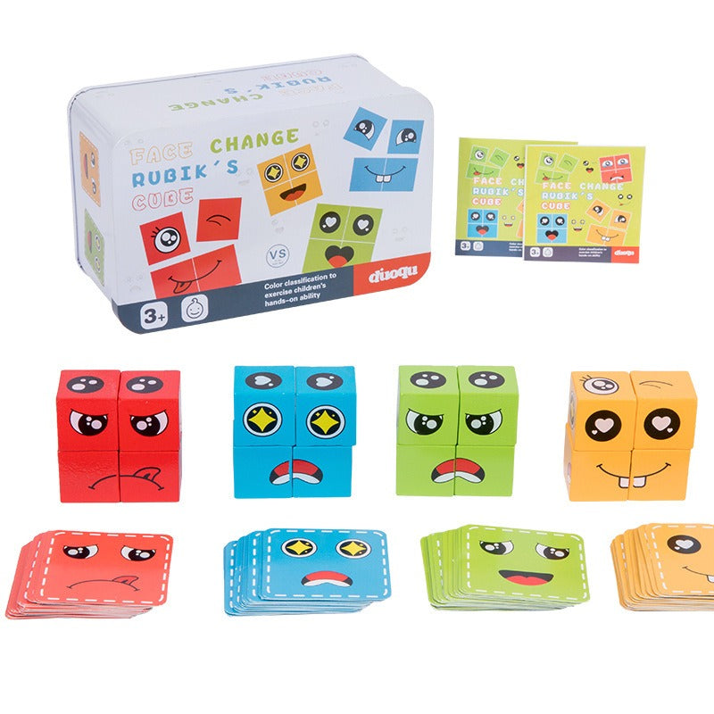 Children's fun logical thinking training, face changing, puzzle, parent-child interactive tabletop game toys