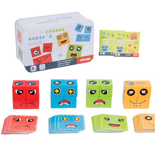 Children's fun logical thinking training, face changing, puzzle, parent-child interactive tabletop game toys