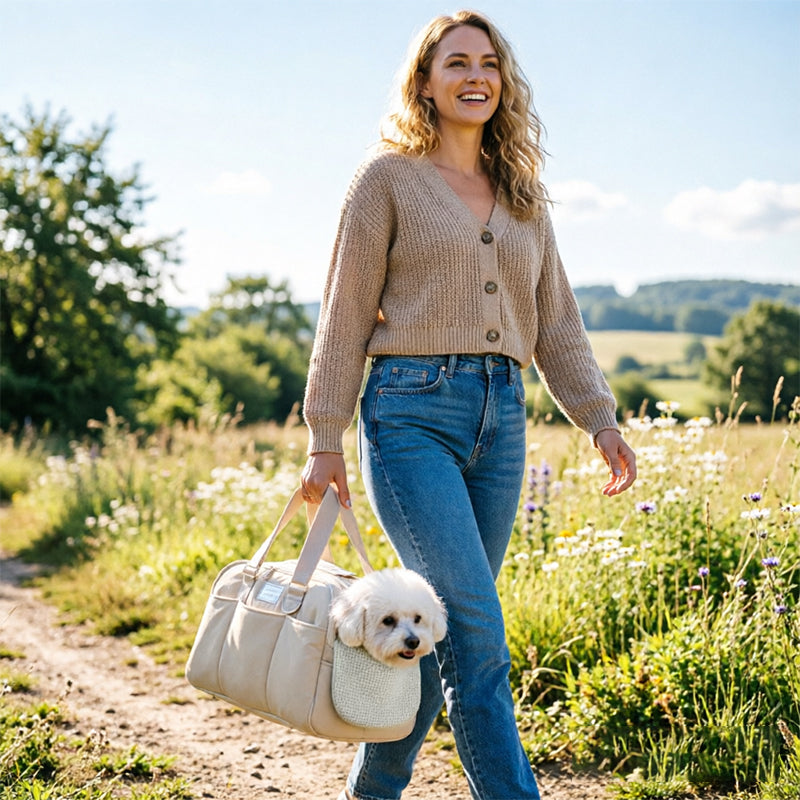 Winter Cat Carrier Bag – Large Breathable Shoulder Pet Travel Bag