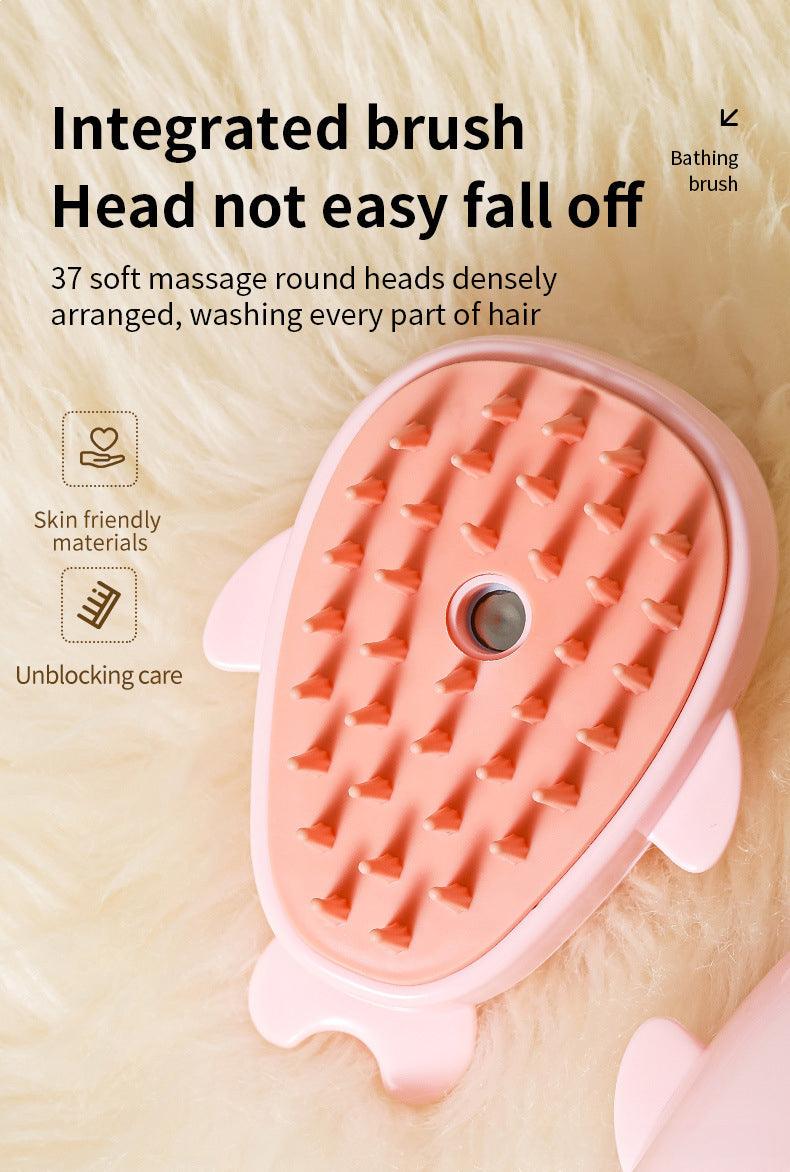 3-in-1 Steam Pet Brush – Rechargeable Cat Grooming Spray Comb