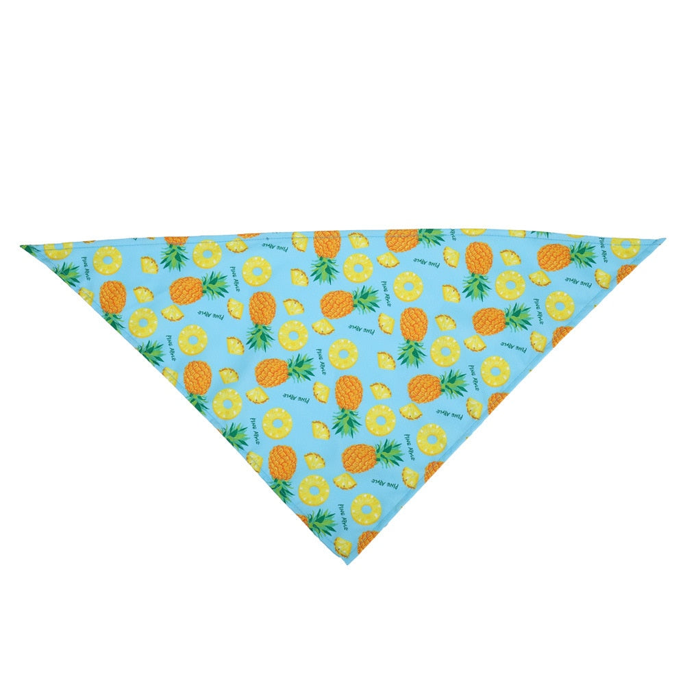 Fruit Print Dog Bandana – Adjustable Cotton Scarf for Dogs & Cats