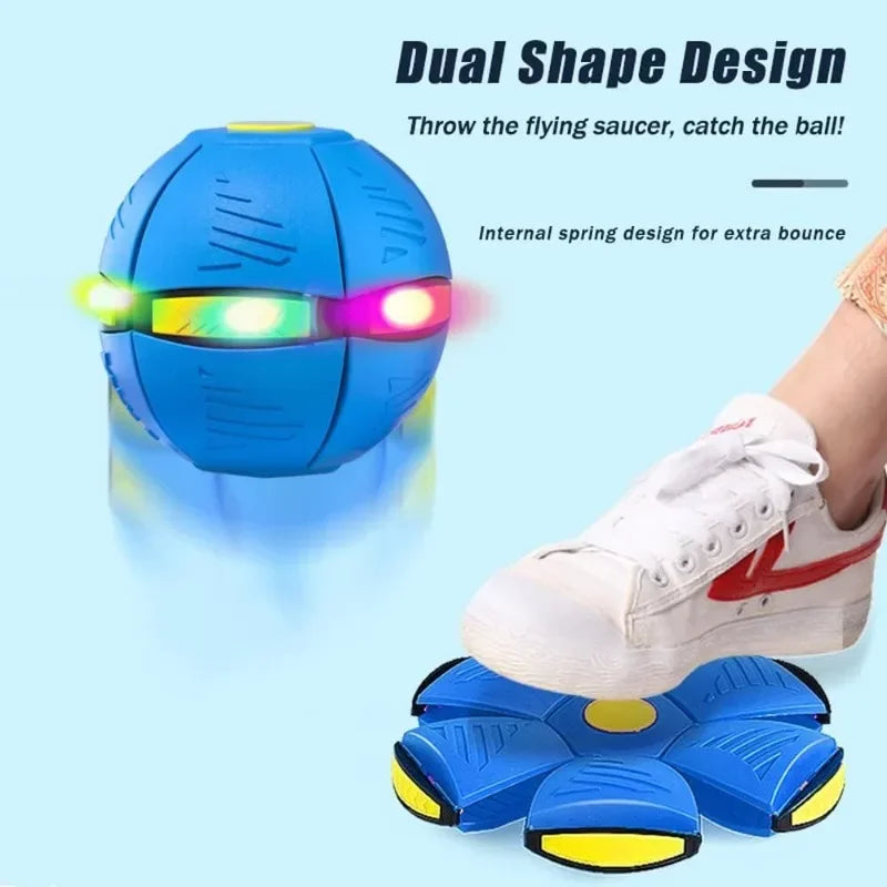 Light-Up UFO Dog Toy – Interactive Flying Saucer Ball for Dogs
