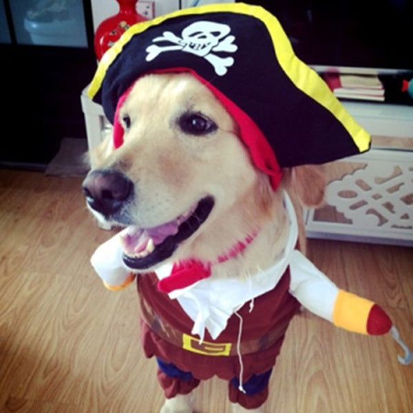 Pet Pirate Costume Set – Halloween & Christmas Dog Outfit