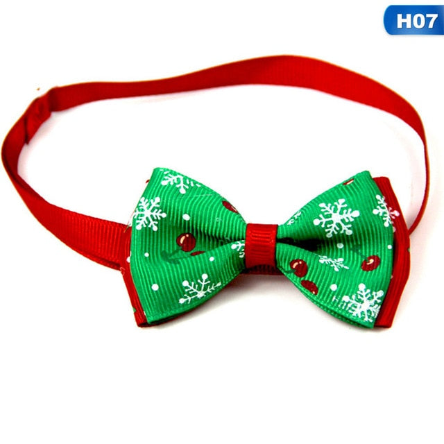 Christmas Pet Bow Tie Collar – Adjustable Holiday Neck Strap for Cats & Dogs
