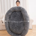 Round Plush Pet Bed – Winter Warm Cat & Dog House Mattress