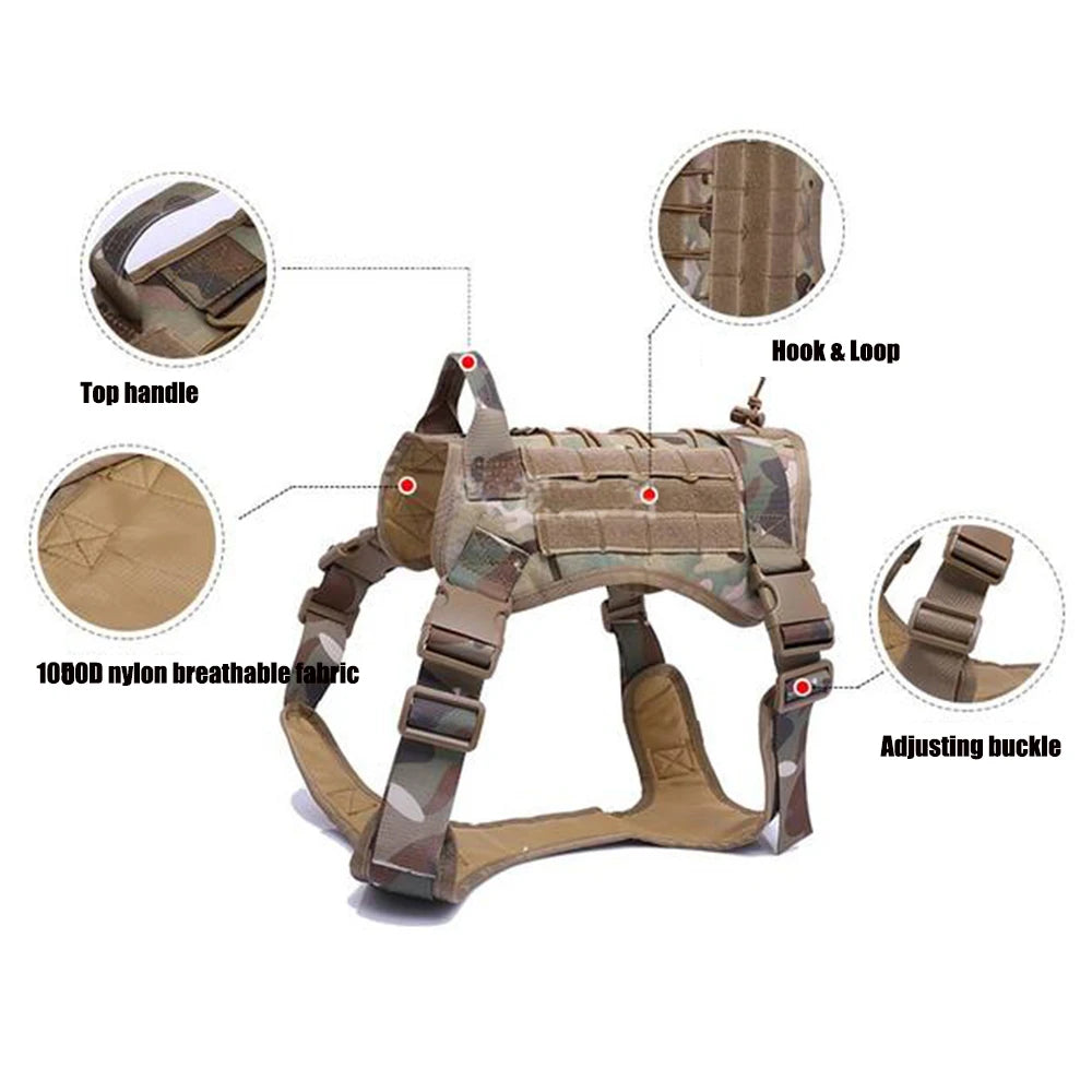 Tactical Military Dog Vest – Breathable Army-Style Dog Clothes